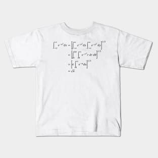 Gaussian Integral Equation Kids T-Shirt